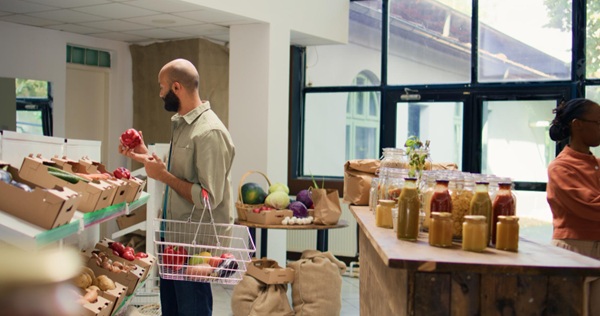 Man Buying Groceries in Christchurch